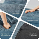 Bean Bag Chairs for Adults Giant Bean Bag Chair Memory Foam BeanBag Chair Big Bean Bag Sofa with Filler Faux Fur Fireside Beanbags Lazy Sofa for Living Room Bedroom Dorm Office (Bluegrey Plush) by CozyNest Decor