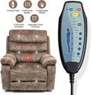 27in Extra Wide Power Lift Recliner Chair for Big Tall with Extended Footrest Heat Massage, Oversized Electric Lift Recliner Chairs for Adults Elderly Seniors, Arm Storage & Cup Holders by CozyNest Decor