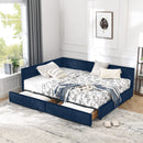 Mid-Century Storage Upholstered Tufted Bed Frame With Backrest And Armrests by HouseOfZazla