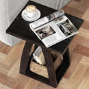 End Tables Living Room, Side Table Beside Sofa, Nightstand for Bedroom, Couch Side Table with Shelf, Modern End Table for Living Room, Black End Table Set of 2 by CozyNest Decor