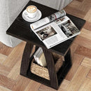 End Tables Living Room, Side Table Beside Sofa, Nightstand for Bedroom, Couch Side Table with Shelf, Modern End Table for Living Room, Black End Table by CozyNest Decor
