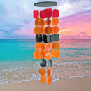 Bellaa 20720 Wind Chimes for Outside Capiz Sea Glass Shells Orange Red Black Outdoor Windchimes Home Garden Patio Yard Lawn Unique Gifts Mom Grandma by CozyNest Decor