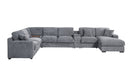 Celine - Fabric Corner Sectional Sofa With Right-Facing Chaise, Cupholders, And Charging Ports by HouseOfZazla