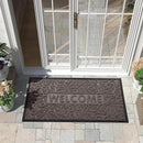 Yimobra Welcome Front Door Mat Outdoor, Heavy Duty Sturdy Non Slip Doormats, Rubber Backing, Low-Profile Entrance Rugs, Absorbent Resist Dirt, Easy Clean Patio Garage Floor Mats, 47X24 Inch, Brown by CozyNest Decor