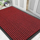 Yimobra Front Door Mat Outdoor Indoor Entrance, 100% Waterproof All-Season All Weather Doormat, Welcome Matt Outside Entry, Non Slip, Low Profile, Heavy Duty Patio Porch Floor Mats,47 x 32,Black Red by CozyNest Decor