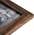 Yaetm 5x7 Picture Frame Distressed Wood, Rustic Solid Wood Photo Frame 5 x 7, Display for Tabletop and Wall, High Definition Glass, Carbonized Black (2 pack) by CozyNest Decor