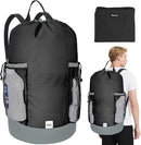 BALEINE 150L Laundry Bag Backpack, 900D Oxford Fabric Large Travel Laundry Bags with Shoulder Straps and 2 Mesh Pockets for College Dorm, Apartment, Laundromat (Black, 150L) by TinyTreasures Baby Boutique