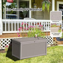 DRATO 260 Gallon Deck Box, Outdoor Large Waterproof Resin Storage Box with Lockable Lid for Patio Cushions, Gardening Tools, Sports Equipment, Light Brown by CozyNest Decor