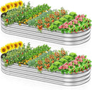 2 Pcs 7 x 3 x 1 FT Galvanized Steel Raised Garden Bed, Large Galvanized Steel Outdoor planter box for for Easy to DIY and clean - Raised Garden Beds outdoor for backyards, terraces and balconies by GreenHaven Gardens