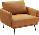 Oversized Accent Chair Set of 2 for Living Room Chairs Reading Arm Chair Comfy Modern Single Sofa Side Chairs with Metal Legs & Soft Cushion for Bedroom, Balcony,Waiting Room (Polyester, Caramel) by CozyNest Decor