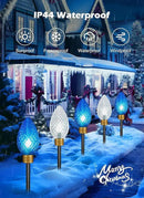 11Feet 5 LED Super Jumbo Christmas String Lights or Pathway Marker Lights, Outdoor Xmas Decorations- Jumbo C9 Hanging Lights Waterproof Lawn Dec for Holiday Home Tree Roof Yard Garden, Blue ＆ White by GreenHaven Gardens
