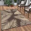 GENIMO Outdoor Rug 3' x 5' Waterproof for Patios Clearance, Reversible Outdoor Plastic Straw Camping Rug Carpet, Large Area Rugs Mats for RV, Camper, Deck, Balcony, Porch, Beach, Coffee&Beige by CozyNest Decor