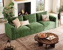 Oversized Modular Sofa Comfy Cloud Couch with Storage, Extra Deep Plush Sectional Sofa Set for Living Room, Covers Washable, Chenille, Olar (Green, 3-Seater, Basic Shape) by CozyNest Decor