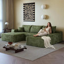 108" Sectional Couches for Living Room Modern Modular Sofa with L-Shape Couchs Upholstered Boneless Couch Deep Seat Sectional Couch with Chaise (Green, Left Facing Chaise+2Seaters+1Ottoman) by CozyNest Decor