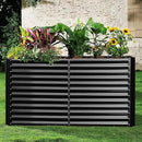 Land Guard 8x4x3ft Rectangular Galvanized Raised Garden Beds, Large-Capacity Metal Planter Box Outdoor, Durable Deep Raised Garden Bed 3ft Tall, Raised Beds for Gardening Vegetables, Dark Grey by CozyNest Decor