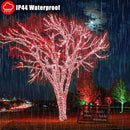 500 LED Red Christmas Lights, 165ft Red String Lights 8 Modes Clear Wire, Connectable Waterproof Plug in Red Twinkle Lights for Tree Bedroom Indoor Outdoor Christmas Decorations by GreenHaven Gardens