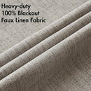 MIULEE Linen Texture Curtains for Bedroom Solid 100% Blackout Thermal Insulated Linen Curtains Grommet Room Darkening Drapes for Living Room Nursery 52x63 Inch (2 Panels) by TinyTreasures Baby Boutique