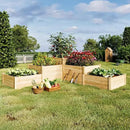AMERLIFE 3-Tier Raised Garden Bed for Outdoor Gardening, Fir Wood Planter Box with Dividers, Tool-Free Assembly, Garden Box Perfect for Vegetables, Herbs, and Flowers by GreenHaven Gardens