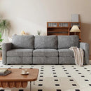 mestyl Modular Sectional Sofa Convertible Sofa Couch Set with Storage for Living Room, Modern 3 Seater Modular Sectional Couch (Grey) by CozyNest Decor