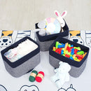 MINTWOOD Design 3-Pack Storage Baskets for Shelves, Playroom and Classroom, Book Basket, Decorative Storage Cube Bins, Woven Closet Organizers, Pantry and Shoe Organizer, Navy Blue by TinyTreasures Baby Boutique