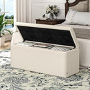 SUN TIME 42" Foldable Velvet Ottoman Bench with Storage，Large Capacity End of Bed Chest, Soft Cushion Seat, Toy & Blanket Organizer, Footrest for Bedroom, Living Room, Entryway, Apartment by CozyNest Decor
