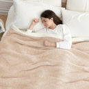 Snuggle Sac Queen Size Bedding Blankets, Super Soft Warm Oversized Bed Blankets Cozy Knit Fuzzy Blankets for Bed, Heather Beige, 90x90 inches by TinyTreasures Baby Boutique