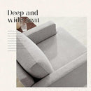 Mid-Century Accent Chair,Modern Linen Fabric Armchair for Living Room,Comfy Upholstered Reading Accent Chairs for Bedroom,Single Sofa Chair with Wood Legs (Light Grey, 2 Pack) by CozyNest Decor