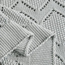 Longhui bedding Chunky Cotton Knit Throw Blanket for Couch, Sofa, Bed, or Chair, Decorative Breathable Fall Cable Knit Blanket 51 x 63 Inches, Grey by CozyNest Decor