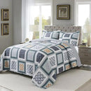 NEWLAKE Quilt Bedspread Sets - Bohemian Farmhouse Pattern Reversible Coverlet Set, King Size by CozyNest Decor