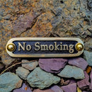 No Smoking Brass Door Sign. Traditional Style Home Décor Wall Plaque Handmade By The Metal Foundry UK. by CozyNest Decor