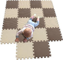 MQIAOHAM® 18 Pieces Puzzle Play Mats, Soft Baby Play Mat, Kids Interlocking Foam Floor Tiles, Toddlers Carpet Playmats G301018-106110 by TinyTreasures Baby Boutique