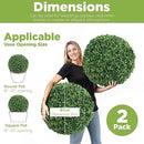 DRAY Premium 16.14" Faux Boxwood Balls – Set of 2 Artificial Topiary Spheres for Outdoor & Indoor Use – Realistic, UV-Resistant, Weatherproof Decorative Greenery – Check Measurements by CozyNest Decor