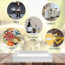 Wood Serving Tray with Handles, Home Decorative Wooden Rectangle Ottoman Decor Platter Vanity Tray for Breakfast Dinner Drinks Kitchen Dining Living Bathroom Restaurants White by CozyNest Decor