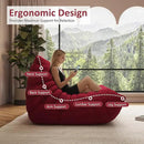 Bean Bag Chair, Oversized Loveseat Fireside Chair for Adults, 2 Seater with Memory Foam Filled, Lazy Sofa Lounge Floor Sofa for Living Room, Bedroom, Office, No Assembly Required. (Burgundy) by CozyNest Decor