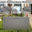 KAMABOKO Deck Box, 75 Gallon Resin Indoor and Outdoor Storage Boxes Waterproof for Garden Tools, Pool Accessories Storage Bench, Patio Furniture and Cushions with Lockable Lid, Grey by CozyNest Decor