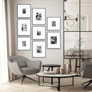 Camden Reed Arcadia 8 Piece Oversized Gallery Wall Frame, 16x20 and 16x16 Inch Matted Frames for Featuring 8x10 and 5x7 Inch Photographs or Art Prints, Black Finish by CozyNest Decor