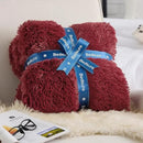 Bedsure GentleSoft Fuzzy Sherpa Faux Fur Twin Blanket Burgundy Red Cozy Gifts for Women Men, Soft Fleece Plush Warm Minky Thick Blanket Twin Size for Bed, Dorm Essentials Red Room Decor Gifts, 60x80 by CozyNest Decor