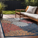 Beverly Rug Outdoor Rug 8x10 Modern Floral Tropical Area Rugs for Indoor and Outdoor Patio Easy to Clean Non Shedding Living Room Porch Garden Washable Outside Carpet (8 x 10 Brown) by CozyNest Decor