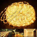 Connectable 66ft 800 LED Rope Lights Outdoor, Warm White Strip Lights Plug in, Outdoor String Lights Waterproof Decorative Lighting for Deck Patio Yard Garden Pathway Pool Camping Room Indoor Décor by TinyTreasures Baby Boutique