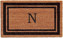 Calloway Mills 152963672N Black Border 36" x 72" Monogram Doormat Letter (N) by CozyNest Decor