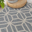 Rugshop Contemporary Geometric Design for Patio Rugs,Deck Rugs,Balcony Rugs Indoor/Outdoor Area Rug 5' x 7' Blue by GreenHaven Gardens