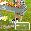 Charcoal Grills Commercial Quality Portable Multiple Size Hibachi BBQ Lamb Skewer Folded Camping Barbecue Grill for Garden Backyard Party Picnic Travel Outdoor Cooking Use(31.6x10.3x5.1 inch) by GreenHaven Gardens