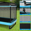 GYMAX Trampoline for Kids, 6FT Toddler Trampoline with Swing & Enclosure Safety Net, ASTM Approved Rectangle Recreational Trampoline for Indoor/Outdoor, Birthday for Baby Boys & Girls by TinyTreasures Baby Boutique