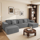 Modular U-Shaped Sectional Sofa With Reversible Design by HouseOfZazla