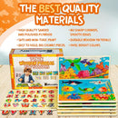 7 Pack Wooden Puzzles for Toddlers 2 3 4 5 Years Old - 7 Colorful Chunky Wood Peg Puzzles for Kids Ages 2-5, Alphabet Shape Numbers Fruits Sea Animals Dinosaur Zoo - Educational Toddler Learning Toys by TinyTreasures Baby Boutique