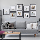 Sheffield Home 9 Piece Gallery Wall Frame Set, 12x12 in. Matted to 8x8 in. (Matte Black) by CozyNest Decor