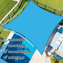 Amagenix Sun Shade Sail 12X26 Curved Edge Outdoor Shade Canopy Turquoise Mixed Breathable 95% UV Block Shade Cloth for Patio Garden Backyard (We Make Custom Size) by GreenHaven Gardens