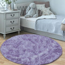 4FT Round Rug for Bedroom: Fluffy Shag Soft Washable Rugs Circle Small Fuzzy Plush Indoor Carpet for Living Room Nursery Playroom Dorm Kids Girls Boys Room (Purple, 4'x4') by TinyTreasures Baby Boutique