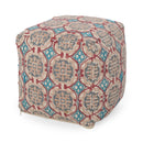 Amelia - Handcrafted Fabric Pouf, Rustic Elegance - Multicolored by HouseOfZazla