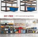 REIBII 48.2" W Garage Shelving, Storage Shelves Load 2600LBS, 4-Tier Adjustable Heavy Duty Metal Shelves for Warehouse, Pantry, Kitchen, 60.1" H X 48.2" W X 24" D, Black by CozyNest Decor